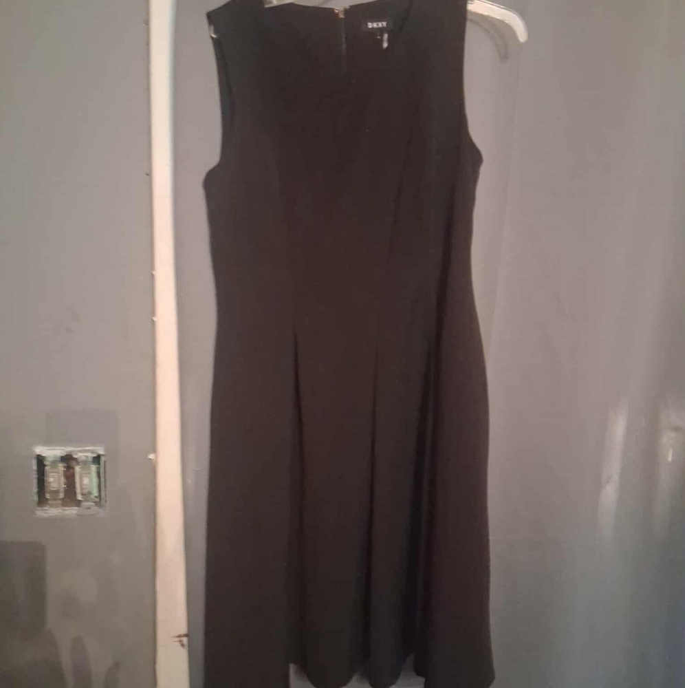 DKNY Classic Black Midi Dress